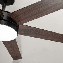 Carregar imagem no visualizador da galeria, 60" Volga DC Motor 6 Blades Modern Downrod Mount Ceiling Fan with Remote Control