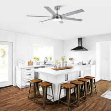 Carregar imagem no visualizador da galeria, 60" Volga DC Motor 6 Blades Modern Downrod Mount Ceiling Fan with Remote Control