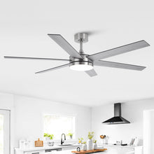 Carregar imagem no visualizador da galeria, 60" Volga DC Motor 6 Blades Modern Downrod Mount Ceiling Fan with Remote Control