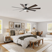 Carregar imagem no visualizador da galeria, 72 Inch Elbe Modern Downrod Mount Ceiling Fan with Light and Remote Control