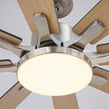 Carregar imagem no visualizador da galeria, 72 Inch Elbe Modern Downrod Mount Ceiling Fan with Light and Remote Control