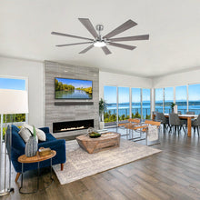 Carregar imagem no visualizador da galeria, 72 Inch Elbe Modern Downrod Mount Ceiling Fan with Light and Remote Control