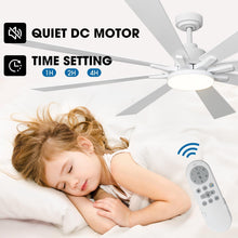 Carregar imagem no visualizador da galeria, 72 Inch Elbe Modern Downrod Mount Ceiling Fan with Light and Remote Control