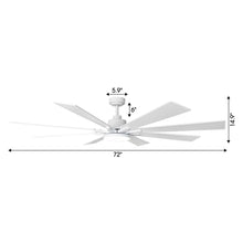 Carregar imagem no visualizador da galeria, 72 Inch Elbe Modern Downrod Mount Ceiling Fan with Light and Remote Control