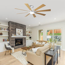 Carregar imagem no visualizador da galeria, 72 Inch Elbe Modern Downrod Mount Ceiling Fan with Light and Remote Control