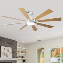 Carregar imagem no visualizador da galeria, 72 Inch Elbe Modern Downrod Mount Ceiling Fan with Light and Remote Control
