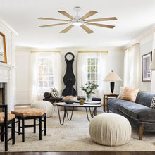 Carregar imagem no visualizador da galeria, 72 Inch Elbe Modern Downrod Mount Ceiling Fan with Light and Remote Control