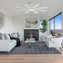 Carregar imagem no visualizador da galeria, 72 Inch Elbe Modern Downrod Mount Ceiling Fan with Light and Remote Control