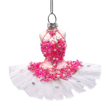 Cargar imagen en el visor de la galería, Classic Ballerina Dress Handcrafted Glass Ornament, Ballet Dancer Gift
