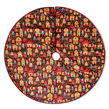 Load image into Gallery viewer, Gnome Folk Pattern Vintage Christmas Tree Skirt