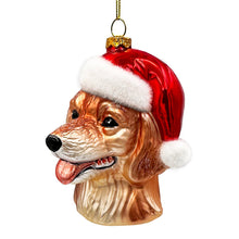 Carregar imagem no visualizador da galeria, Golden Retriever Glass Christmas Ornament, Labrador Tree Decoration