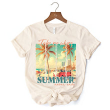 Load image into Gallery viewer, Summer Never Ends T-Shirt, Vintage White and Natural Van Tee