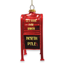 Load image into Gallery viewer, (Pre-Order) Letters for Santa Mailbox Glass Christmas Ornament