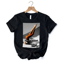 Load image into Gallery viewer, Sass is Sacrosanct Concept Art Graphic T-Shirt, Sexy Cat Woman Black and White Streetwear Tee