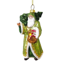 Carregar imagem no visualizador da galeria, Spirit of the Forest Father Santa Victorian Glass Christmas Ornament
