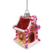 Carregar imagem no visualizador da galeria, (Pre-Order) Sweet Treat Cottage Candy Lane House Glass Christmas Ornament