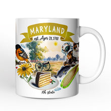 Carregar imagem no visualizador da galeria, Artistic Maryland State Themes and Landmarks Personalized Mug With Custom Name