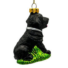Carregar imagem no visualizador da galeria, (Pre-Order) Black Lab Glass Christmas Ornament, Labrador Retriever Dog Gift