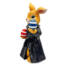 Load image into Gallery viewer, Covert Carrot Collector Funny Bunny Agent Figurine, 7" Dueling Easter Rabbit Garden Statue
