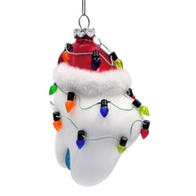 Carregar imagem no visualizador da galeria, Festive Tooth Glass Christmas Ornament, Dentist Gift and Decor