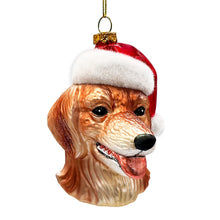 Carregar imagem no visualizador da galeria, Golden Retriever Glass Christmas Ornament, Labrador Tree Decoration