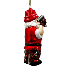 Carregar imagem no visualizador da galeria, Handyman Santa Glass Ornament, Skilled Builder, Tradesman and Repairman Gift