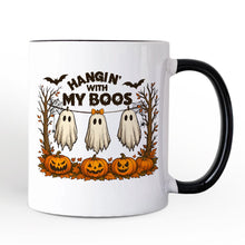 Carregar imagem no visualizador da galeria, Hanging with My Boos Ghost Personalized Mug, Funny Halloween Spooky Season Gift with Custom Name