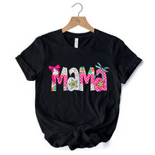Carregar imagem no visualizador da galeria, Preppy Pink Mama Coquette T-Shirt, Retro White and Black Tee for Trendy and Stylish Moms
