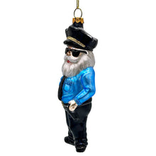 Carregar imagem no visualizador da galeria, (Pre-Order) Santa the Police Officer Glass Christmas Ornament, Law Enforcement Cop Tree Decor