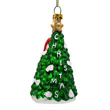 Load image into Gallery viewer, Santa with Woodland Animals Glass Christmas Ornament, Handblown Tree Decor