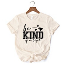 Carregar imagem no visualizador da galeria, Sarcastic Be Kind T-Shirt, Retro White and Natural Tee for Bold Women with Bite