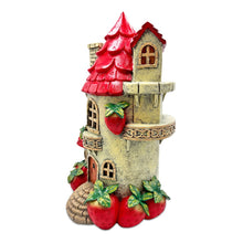 Load image into Gallery viewer, Solar Powered Strawberry Fairy Home Garden Statue, 10" Unique Spring Decoration