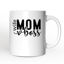 Carregar imagem no visualizador da galeria, Wife Mom Boss Personalized Mug, Empowered Gift for Mothers with Custom Name