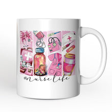 Carregar imagem no visualizador da galeria, Nurse Life Personalized Mug, Coquette Medical Worker Appreciation Gift with Custom Name
