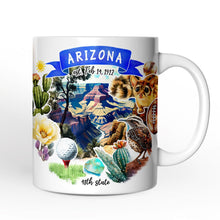 Load image into Gallery viewer, Artistic Arizona State Themes and Landmarks Personalized Mug With Custom Name