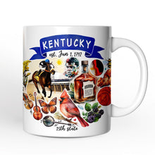 Load image into Gallery viewer, Artistic Kentucky State Themes and Landmarks Personalized Mug With Custom Name