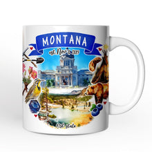 Carregar imagem no visualizador da galeria, Artistic Montana State Themes and Landmarks Personalized Mug With Custom Name
