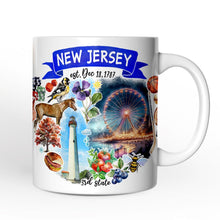 Carregar imagem no visualizador da galeria, Artistic New Jersey State Themes and Landmarks Personalized Mug With Custom Name