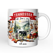 Carregar imagem no visualizador da galeria, Artistic Tennessee State Themes and Landmarks Personalized Mug With Custom Name