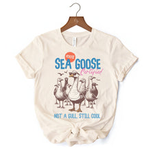 Load image into Gallery viewer, Cool Summer Sea Goose Certified T-Shirt, Funny Retro White and Natural Tee for Beach Lovers