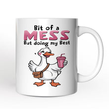 Load image into Gallery viewer, Coquette Pink Goose Personalized Mug, Sassy Gift With Custom Name