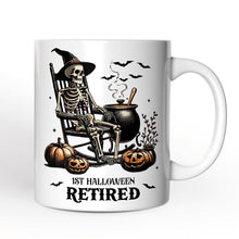 Carregar imagem no visualizador da galeria, Funny Retired Skeleton Mug, Personalized Halloween Mug Gift
