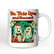Carregar imagem no visualizador da galeria, Retro Ghost Lovers Through Next Lives, Personalized Mug, Vintage Halloween Custom Gift for Couples