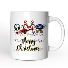 Carregar imagem no visualizador da galeria, Personalized Mug Airplane Pilot Buffalo Plaid Christmas, Flight Aircraft Crew Gift Holiday Decoration