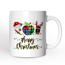 Carregar imagem no visualizador da galeria, Personalized Mug Autism Teacher Buffalo Plaid Christmas, Thank You Gift