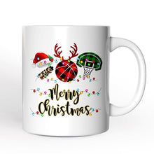 Carregar imagem no visualizador da galeria, Personalized Mug Basketball Buffalo Plaid Christmas, Team and Coaches Gift