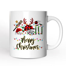 Carregar imagem no visualizador da galeria, Personalized Mug Cricket Buffalo Plaid Christmas, Team and Coaches Gift