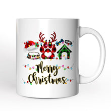 Carregar imagem no visualizador da galeria, Personalized Mug Dog Buffalo Plaid Christmas, Dog Mom Gift
