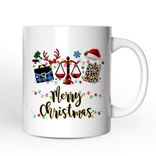 Carregar imagem no visualizador da galeria, Personalized Mug Law and Legal Theme Buffalo Plaid Christmas, Lawyer and Paralegal Clerk Gift