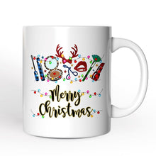 Carregar imagem no visualizador da galeria, Personalized Mug Makeup Artist Buffalo Plaid Christmas, Cosmetologist Beauty and Cosmetics Gift